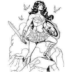 Dibujo para colorear: Mujer Maravilla (Superhéroes y Supervillanos) #196910 - Dibujos para Colorear e Imprimir Gratis