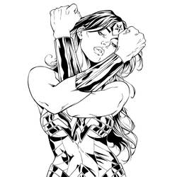 Dibujo para colorear: Mujer Maravilla (Superhéroes y Supervillanos) #196913 - Dibujos para Colorear e Imprimir Gratis