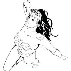 Dibujo para colorear: Mujer Maravilla (Superhéroes y Supervillanos) #196914 - Dibujos para Colorear e Imprimir Gratis