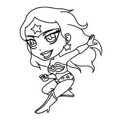 Dibujo para colorear: Mujer Maravilla (Superhéroes y Supervillanos) #196919 - Dibujos para Colorear e Imprimir Gratis