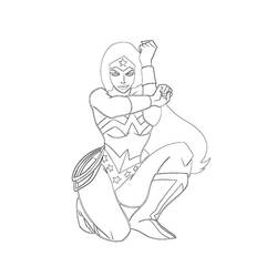 Dibujo para colorear: Mujer Maravilla (Superhéroes y Supervillanos) #196921 - Dibujos para Colorear e Imprimir Gratis