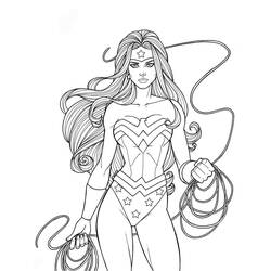 Dibujo para colorear: Mujer Maravilla (Superhéroes y Supervillanos) #196922 - Dibujos para Colorear e Imprimir Gratis