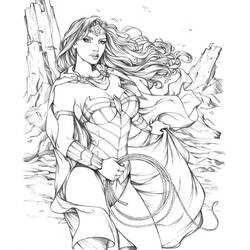 Dibujo para colorear: Mujer Maravilla (Superhéroes y Supervillanos) #196923 - Dibujos para Colorear e Imprimir Gratis