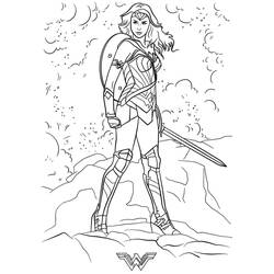 Dibujo para colorear: Mujer Maravilla (Superhéroes y Supervillanos) #196924 - Dibujos para Colorear e Imprimir Gratis