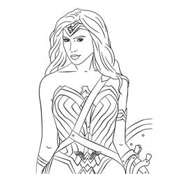Dibujo para colorear: Mujer Maravilla (Superhéroes y Supervillanos) #196927 - Dibujos para Colorear e Imprimir Gratis