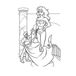Dibujo para colorear: Mujer Maravilla (Superhéroes y Supervillanos) #196930 - Dibujos para Colorear e Imprimir Gratis