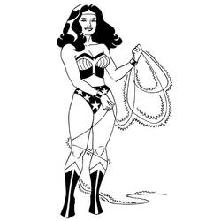 Dibujo para colorear: Mujer Maravilla (Superhéroes y Supervillanos) #196931 - Dibujos para Colorear e Imprimir Gratis