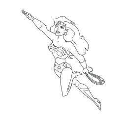 Dibujo para colorear: Mujer Maravilla (Superhéroes y Supervillanos) #196934 - Dibujos para Colorear e Imprimir Gratis