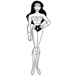 Dibujo para colorear: Mujer Maravilla (Superhéroes y Supervillanos) #196936 - Dibujos para Colorear e Imprimir Gratis