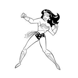Dibujo para colorear: Mujer Maravilla (Superhéroes y Supervillanos) #196940 - Dibujos para Colorear e Imprimir Gratis