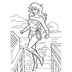 Dibujo para colorear: Mujer Maravilla (Superhéroes y Supervillanos) #196944 - Dibujos para Colorear e Imprimir Gratis