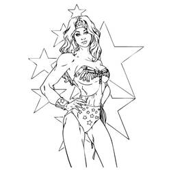 Dibujo para colorear: Mujer Maravilla (Superhéroes y Supervillanos) #196948 - Dibujos para Colorear e Imprimir Gratis