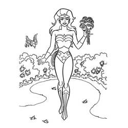 Dibujo para colorear: Mujer Maravilla (Superhéroes y Supervillanos) #196950 - Dibujos para Colorear e Imprimir Gratis