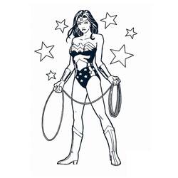 Dibujo para colorear: Mujer Maravilla (Superhéroes y Supervillanos) #196951 - Dibujos para Colorear e Imprimir Gratis