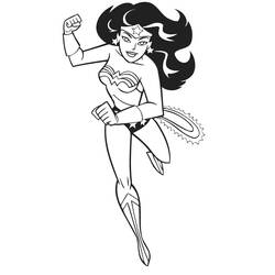 Dibujo para colorear: Mujer Maravilla (Superhéroes y Supervillanos) #196971 - Dibujos para Colorear e Imprimir Gratis