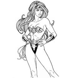 Dibujo para colorear: Mujer Maravilla (Superhéroes y Supervillanos) #196975 - Dibujos para Colorear e Imprimir Gratis