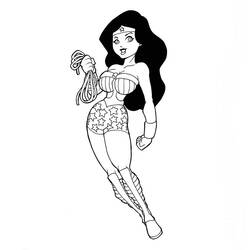Dibujo para colorear: Mujer Maravilla (Superhéroes y Supervillanos) #74549 - Dibujos para Colorear e Imprimir Gratis