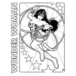 Dibujo para colorear: Mujer Maravilla (Superhéroes y Supervillanos) #74553 - Dibujos para Colorear e Imprimir Gratis