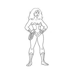 Dibujo para colorear: Mujer Maravilla (Superhéroes y Supervillanos) #74590 - Dibujos para Colorear e Imprimir Gratis