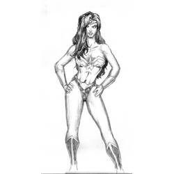 Dibujo para colorear: Mujer Maravilla (Superhéroes y Supervillanos) #74595 - Dibujos para Colorear e Imprimir Gratis