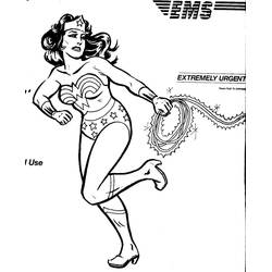 Dibujo para colorear: Mujer Maravilla (Superhéroes y Supervillanos) #74641 - Dibujos para Colorear e Imprimir Gratis