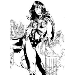 Dibujo para colorear: Mujer Maravilla (Superhéroes y Supervillanos) #74646 - Dibujos para Colorear e Imprimir Gratis