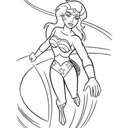 Dibujo para colorear: Mujer Maravilla (Superhéroes y Supervillanos) #74659 - Dibujos para Colorear e Imprimir Gratis
