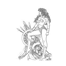 Dibujo para colorear: Mujer Maravilla (Superhéroes y Supervillanos) #74668 - Dibujos para Colorear e Imprimir Gratis
