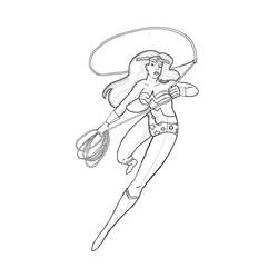 Dibujo para colorear: Mujer Maravilla (Superhéroes y Supervillanos) #74699 - Dibujos para Colorear e Imprimir Gratis