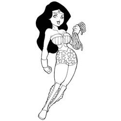 Dibujo para colorear: Mujer Maravilla (Superhéroes y Supervillanos) #74707 - Dibujos para Colorear e Imprimir Gratis