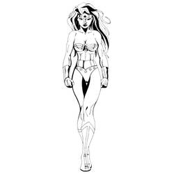 Dibujo para colorear: Mujer Maravilla (Superhéroes y Supervillanos) #74716 - Dibujos para Colorear e Imprimir Gratis