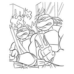Dibujo para colorear: Ninja Turtles (Superhéroes y Supervillanos) #75419 - Dibujos para Colorear e Imprimir Gratis