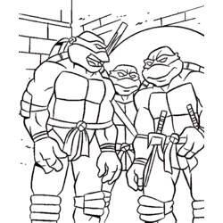 Dibujo para colorear: Ninja Turtles (Superhéroes y Supervillanos) #75432 - Dibujos para Colorear e Imprimir Gratis