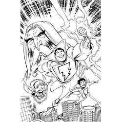 Dibujo para colorear: Shazam (Superhéroes y Supervillanos) #208372 - Dibujos para Colorear e Imprimir Gratis