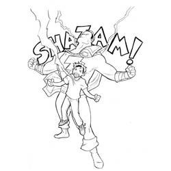 Dibujo para colorear: Shazam (Superhéroes y Supervillanos) #208378 - Dibujos para Colorear e Imprimir Gratis