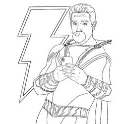 Dibujo para colorear: Shazam (Superhéroes y Supervillanos) #208386 - Dibujos para Colorear e Imprimir Gratis