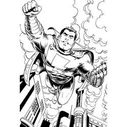 Dibujo para colorear: Shazam (Superhéroes y Supervillanos) #208397 - Dibujos para Colorear e Imprimir Gratis