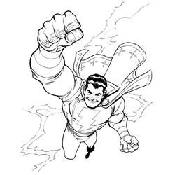 Dibujo para colorear: Shazam (Superhéroes y Supervillanos) #208401 - Dibujos para Colorear e Imprimir Gratis