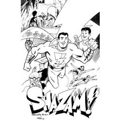 Dibujo para colorear: Shazam (Superhéroes y Supervillanos) #208404 - Dibujos para Colorear e Imprimir Gratis