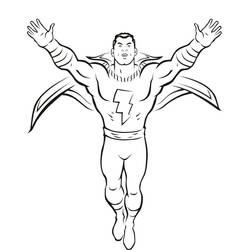Dibujo para colorear: Shazam (Superhéroes y Supervillanos) #208406 - Dibujos para Colorear e Imprimir Gratis