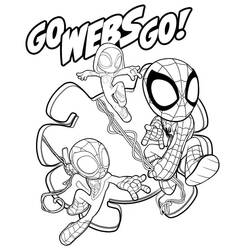 Dibujo para colorear: Spidey y His Amazing Friends (Superhéroes y Supervillanos) #211255 - Dibujos para Colorear e Imprimir Gratis