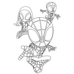 Dibujo para colorear: Spidey y His Amazing Friends (Superhéroes y Supervillanos) #211263 - Dibujos para Colorear e Imprimir Gratis