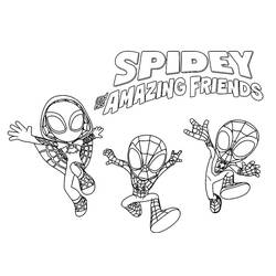 Dibujo para colorear: Spidey y His Amazing Friends (Superhéroes y Supervillanos) #211275 - Dibujos para Colorear e Imprimir Gratis