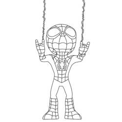 Dibujo para colorear: Spidey y His Amazing Friends (Superhéroes y Supervillanos) #211279 - Dibujos para Colorear e Imprimir Gratis