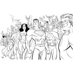 Dibujo para colorear: Súper Héroes DC Comics (Superhéroes y Supervillanos) #80122 - Dibujos para Colorear e Imprimir Gratis