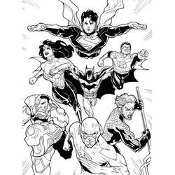 Dibujo para colorear: Súper Héroes DC Comics (Superhéroes y Supervillanos) #80300 - Dibujos para Colorear e Imprimir Gratis