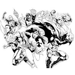 Dibujo para colorear: Súper Héroes DC Comics (Superhéroes y Supervillanos) #80396 - Dibujos para Colorear e Imprimir Gratis