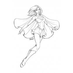 Dibujo para colorear: Supergirl (Superhéroes y Supervillanos) #83929 - Dibujos para Colorear e Imprimir Gratis