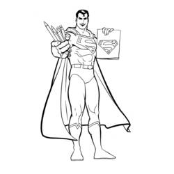 Dibujo para colorear: Superman (Superhéroes y Supervillanos) #83618 - Dibujos para Colorear e Imprimir Gratis