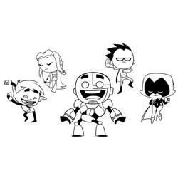 Dibujo para colorear: Teen Titans Go! (Superhéroes y Supervillanos) #196443 - Dibujos para Colorear e Imprimir Gratis